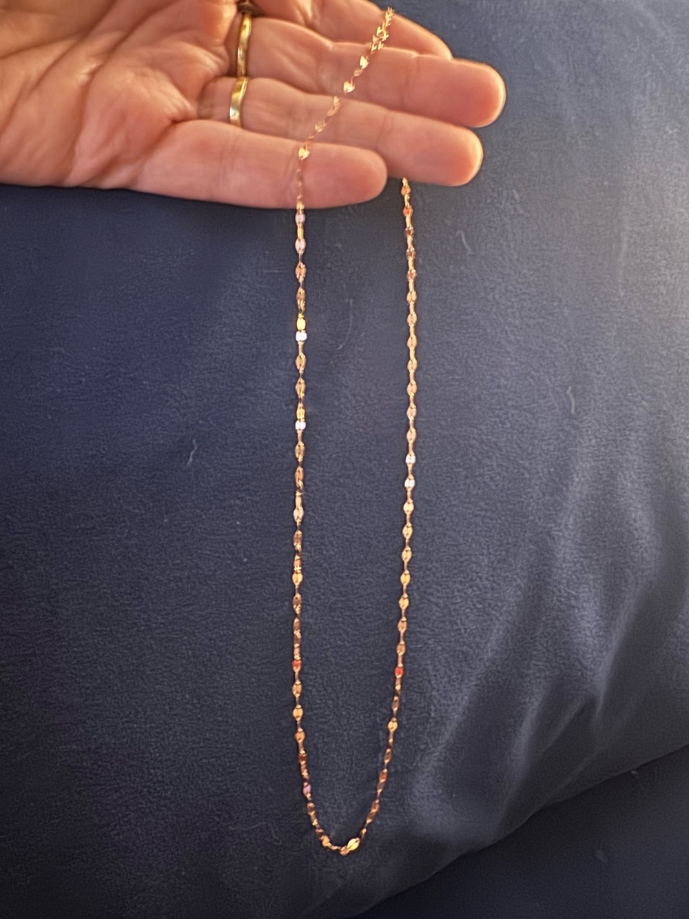 BRAND NEW SOLID 10k ROSE GOLD 18” MIRROR LINK 2mm necklace chain
